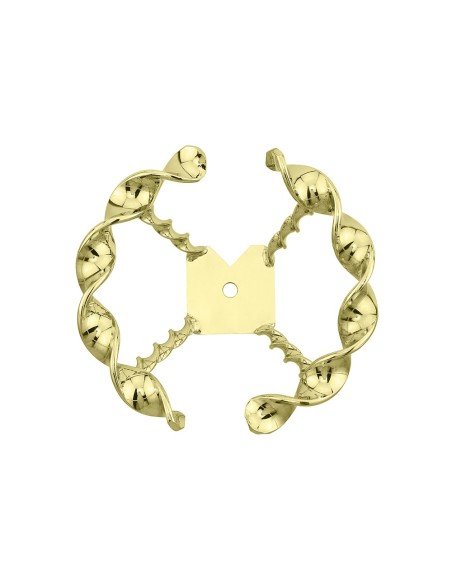 Half Flat Twisted Straight Steering Wheel Gold.